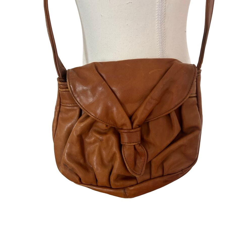 Vintage 1970s Lew ’N Me Leather Shoulder Bag